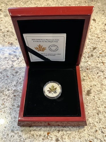 1 oz 99.95% Pure Platinum Coin - A Tribute to the Maple Tree