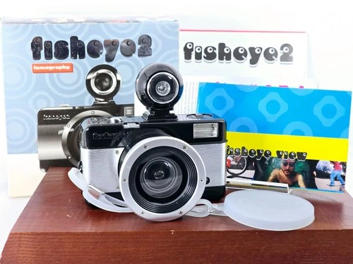 🌸[MINT] Lomography Fisheye 2 Black Compact 35mm Film Camera From JAPAN