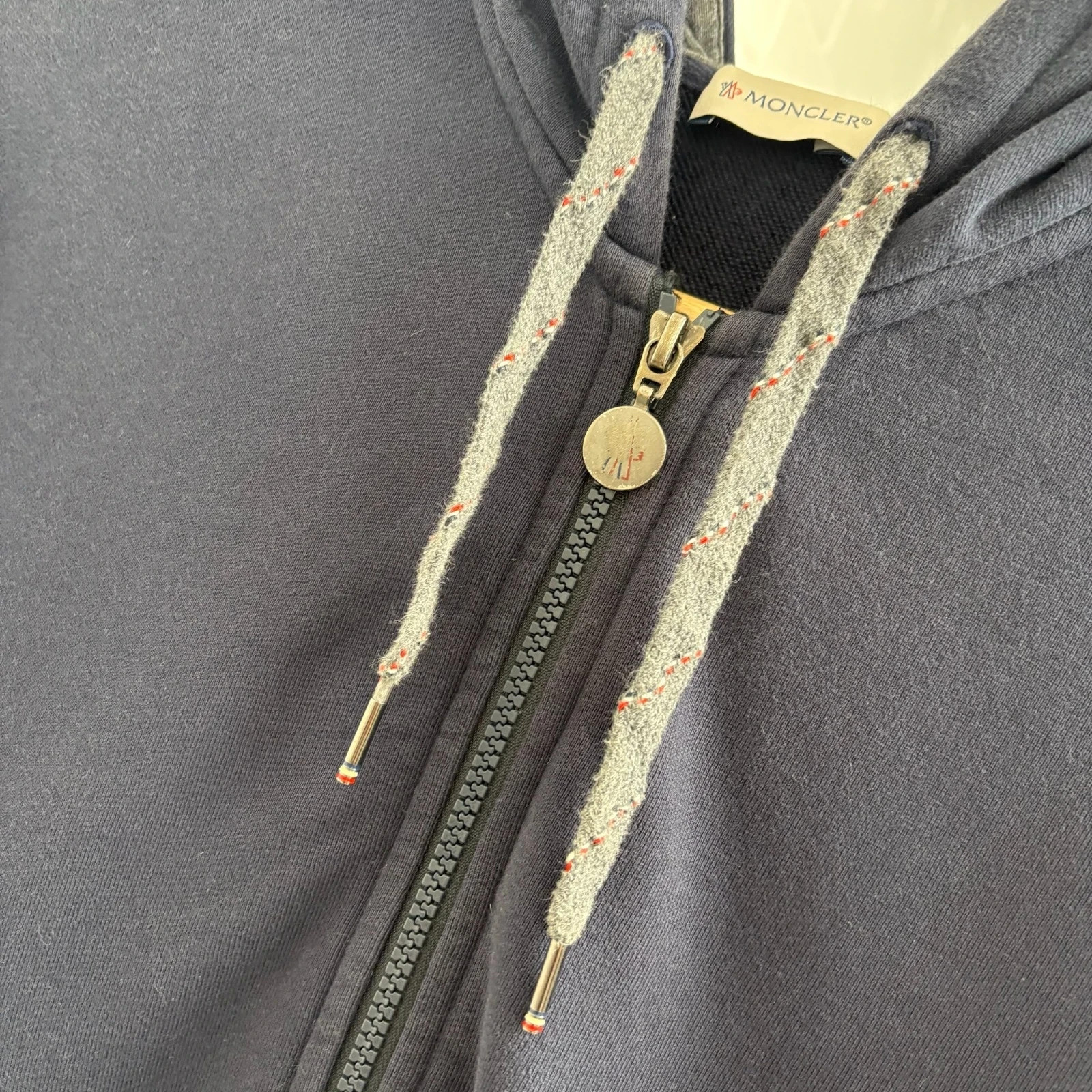 Moncler Navy Maglia Zip Through Hoodie image 3