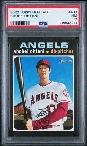 135543211 Shohei Ohtani 2020 Topps Heritage #433 PSA 7