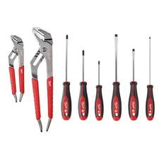 Multi-Bit Screwdrivers and Pliers Hand Tool Set (8-Piece)