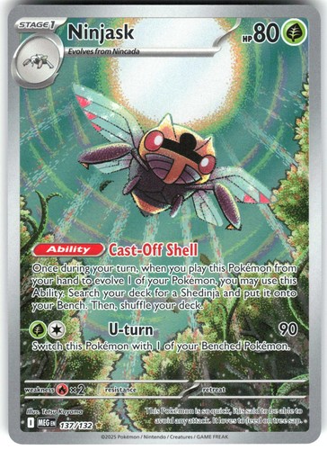 Ninjask 137/132 Illustration Rare Mega Evolution Pokemon Holo Near Mint