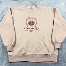 Vintage EST 1831 Alabama Crimson Tide Sweatshirt Mens XL Beige Russell Athletic