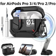 For Airpods 5th/4th Pro3/2/1 Gen Shockproof Kickstand Rugged Earphone Case Cove