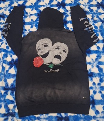 AMIRI Productions Theater Graphic Black Fleece Pullover Hoodie Men's Long Sleeve