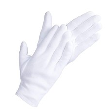 20 Pcs White Cotton Gloves for Eczema, Dry Hands, Moisturizing, Inspection, C...