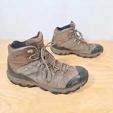 Oboz Bridger Mid Boots Men's Sz 13 Wide Brown Leather Waterproof Hiking Outdoor