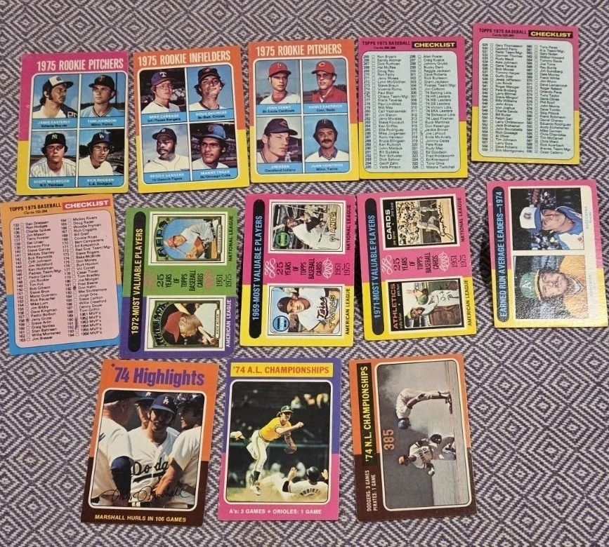 ЛОТ БЕЙСБОЛЬНЫХ КАРТОЧЕК 1975 TOPPS (235) ВКЛЮЧАЕТ ЗВЕЗД, НОВИЧКОВ И МНОГОЕ ДРУГОЕ G-VG  - Изображение 2 из 4