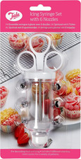 Image of Tala Icing Syringe Set with 6 Nozzles - Perfect for Decorating Treats!