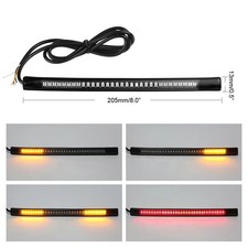 2universal Motorcycle Led Turn Signal Brake Light Bar 12v Rear Front Amber Red