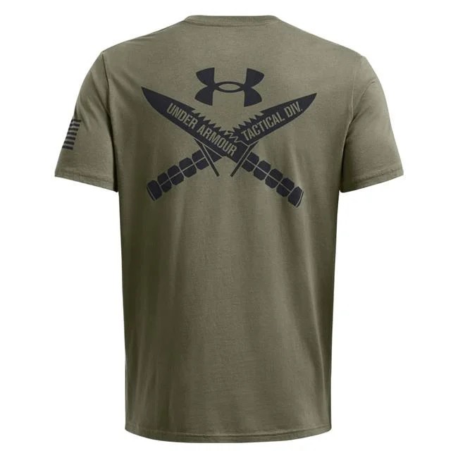 Under Armour 1389463 UA Mens 3XL Freedom TAC Logo Knife Cotton OD