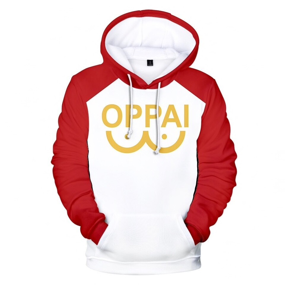 Costume cosplay One Punch Man Hero Saitama Oppai giacca con cappuccio maglione felpa con cappuccio