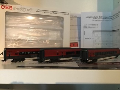 Hobbytrain 25225, ÖBB Railjet 3-tlg. Set,  OVP, neuwertig