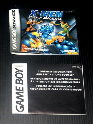 X-MEN REIGN OF THE APOCALYPSE GBA GAME BOY ADVANCE CIB AUTHENTIC COMPLETE DSI DS - Picture 3 of 6