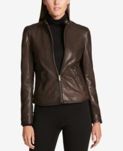 leather jacket dkny