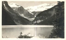 Lake Louise Banff Alberta Canada Canadian Rockies 1924 RPPC Real Photo Postcard