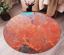 3D Artistic Orange Corals NBC493452 Game Rug Mat Elegant Photo Carpet Mat Romy