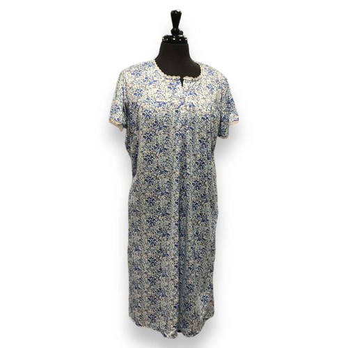 CHARMOUR - Women's Nightgowns with Front Yoke-Neckline & Lace Trim - Picture 2 of 11