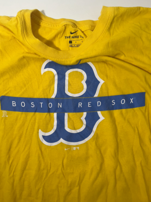 Nike Boston Red Socks T-Shirt Yellow MLB Large