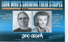 1999 small Print Ad of Pro-Mark Drumsticks w Simon Kirke & Don Brewer