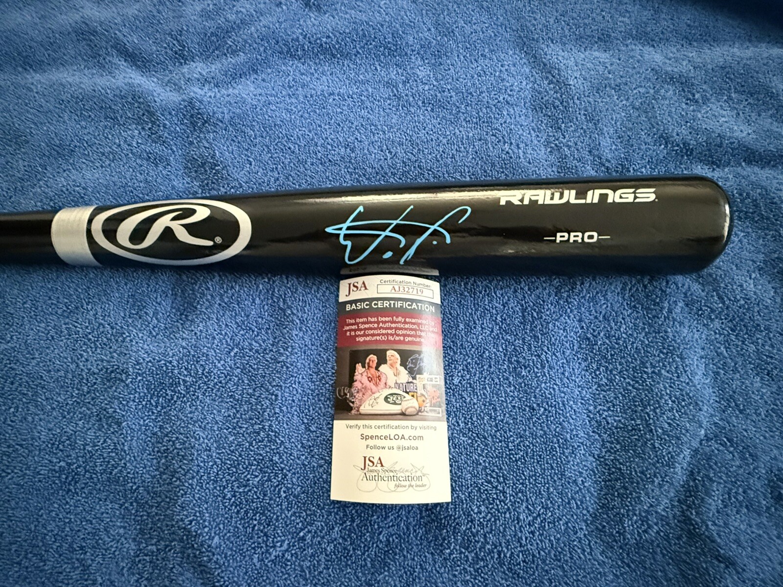Wander Franco Autographed Signed Tampa Bay Devil Rays Rawlings Bat JSA Authenticated 