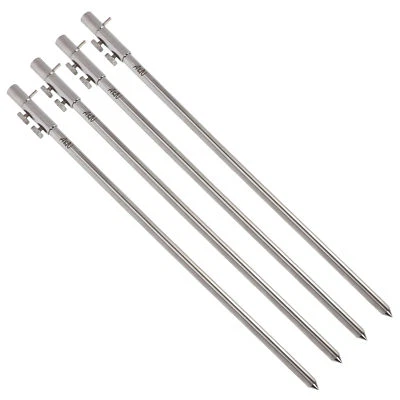 A&N 4 Stück Rutenhalter Bankstick Edelstahl Rutenauflage storm pole30-120cm
