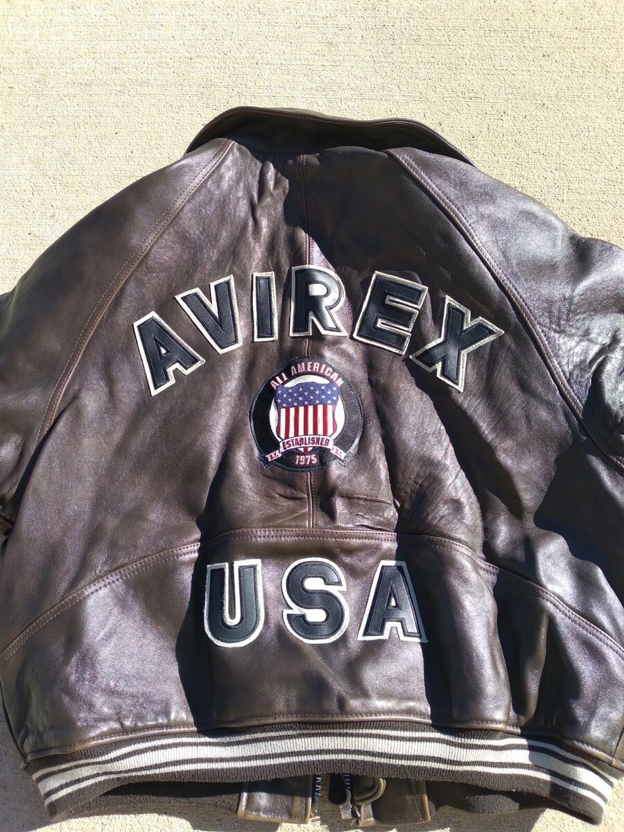 90s AVIREX ICON VTG USA 'ALL AMERICAN' USA LEATHER JACKET 90s AVIREX ICON VTG USA 'ALL AMERICAN' USA LEATHER JACKET