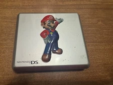 Nintendo DS Mario Game Case Holder Silver video game Carry Case hard shell L@@K