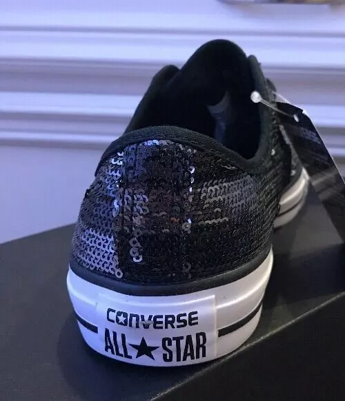 Black sequin sale converse sneakers