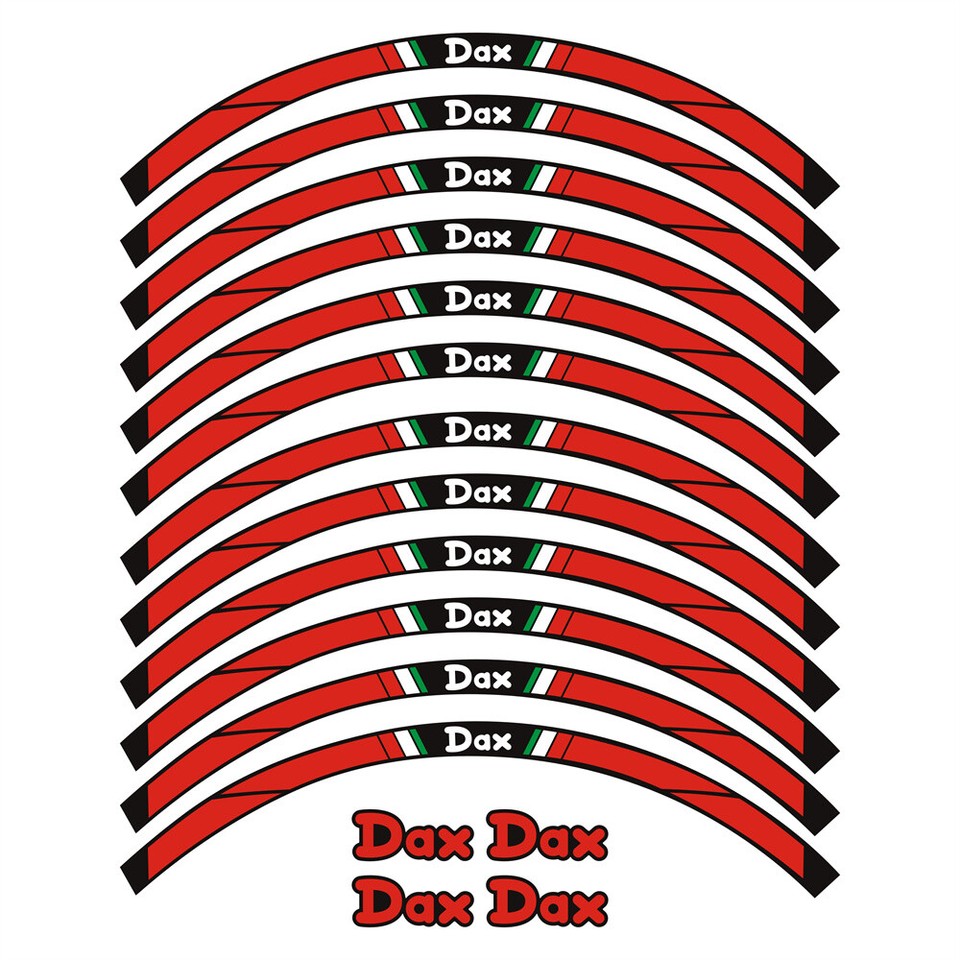 RIM STRIPE WHEEL DECALS TAPE STICKER Reflective For HONDA DAX 125 ST125 ...