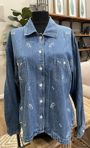 Vintage Shaver Lake Floral Denim Jacket 