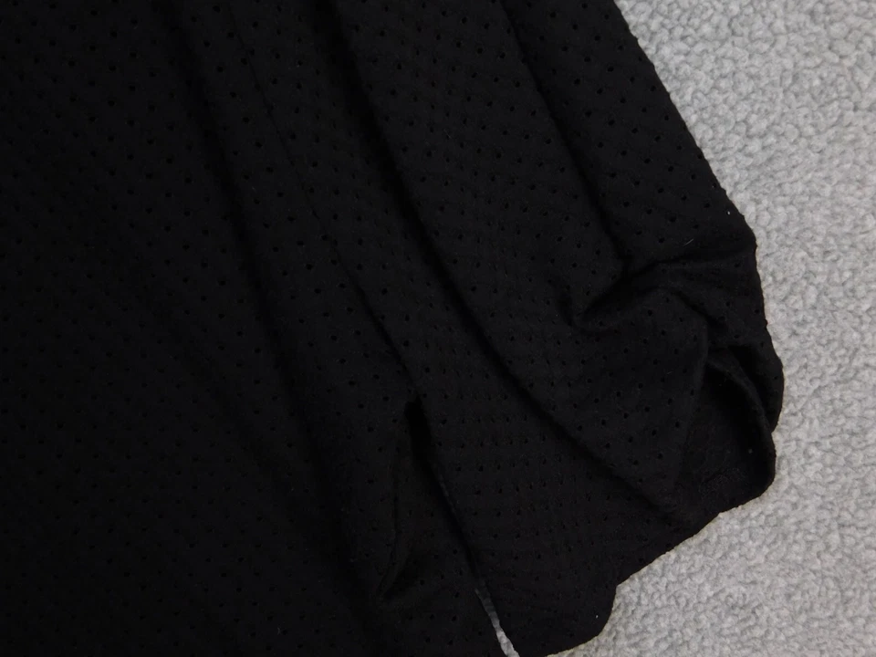 Halogen Perforated Short Sleeve Top Women's 3X Black - Image 4 of 4