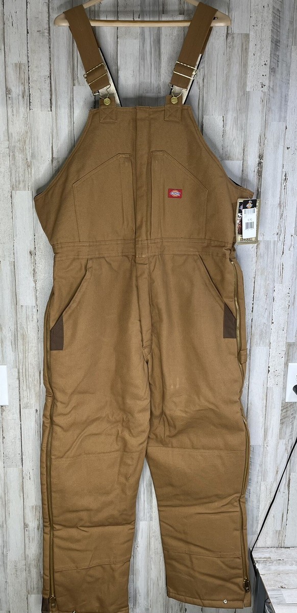 Dickies TB839BDXLR Insulated Bib Overalls, Regular Fit, Brown Duck