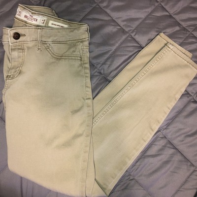 hollister khaki skinny jeans