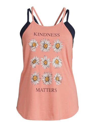 No Boundaries Women/Juniors' High Neck Graphic 2fer Tank Top w/ Bralette Bra NEW - Picture 18 of 25