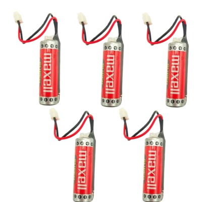 3.6V 5PCS MAXELL ER6C AA 1800mAh for Mitsubishi FX F2-40BL PLC Li-Ion Battery