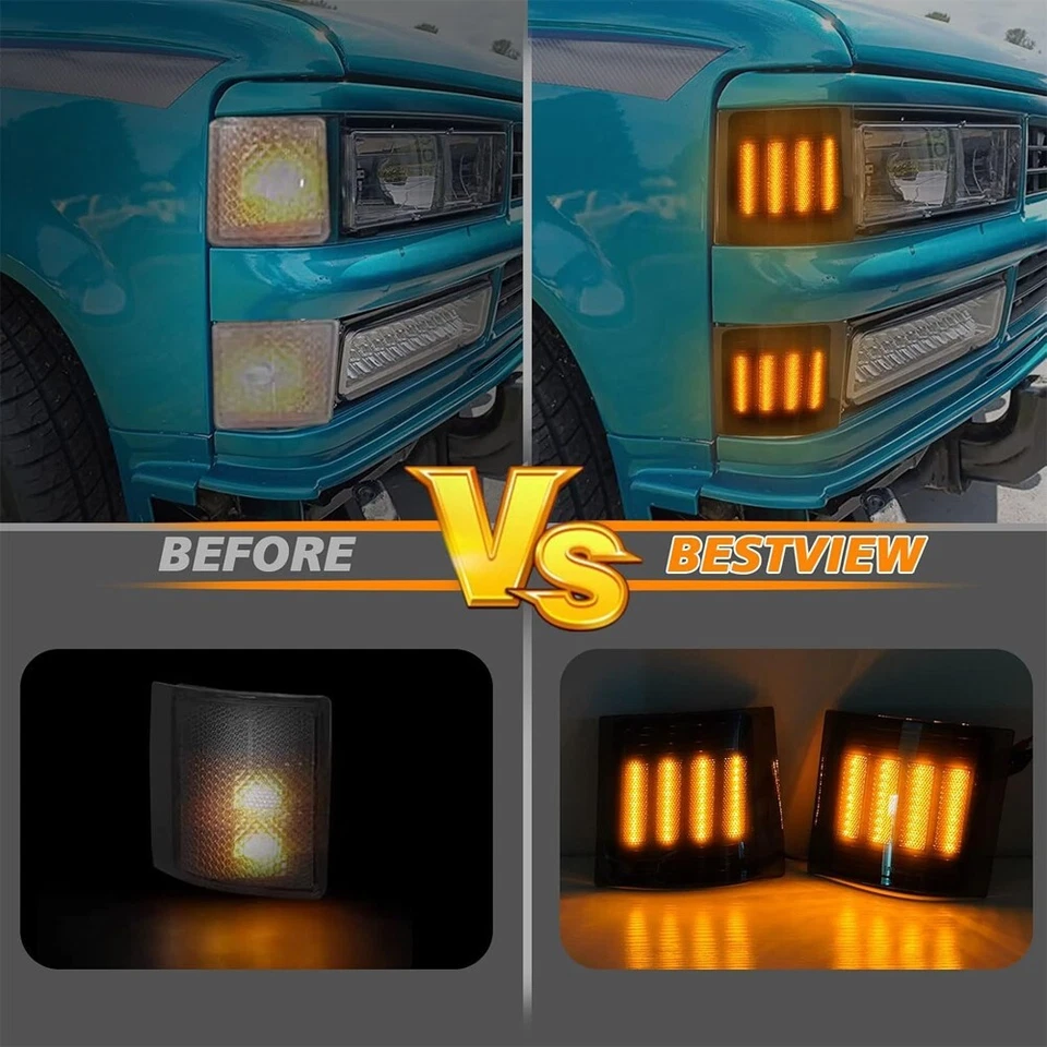 Led Side Marker Signal Lamps for 1994-1998 Chevy Sliverado Chevy C/K 1500 2500 Foto 4 de 4