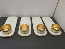 Mud Pie Stone Mountain Chipped Marble Tray And Dip