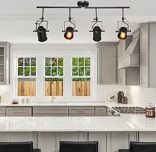 LALUZ Track Kit Semi Flush MountClose to Ceiling Light Fixture, 4Sources,...