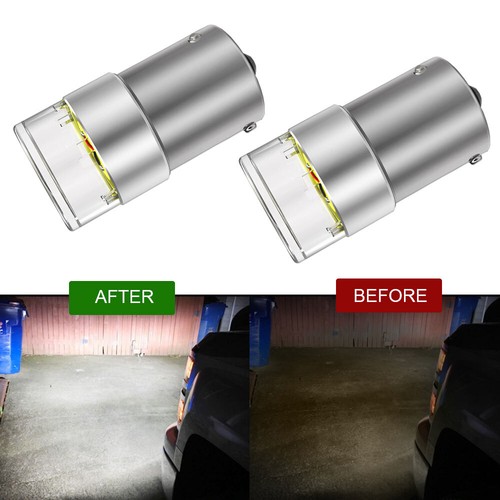 2PCS 1156 BA15S P21W/1156 BAU15S PY21W LED COB Car Signal Light 12V 6000K White - Picture 9 of 13