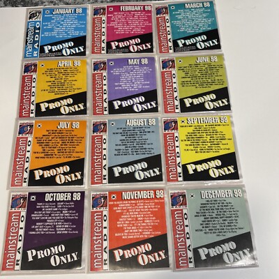 Promo Only Mainstream Radio 1998 FULL YEAR Professional DJ s Only 12 Discs CD