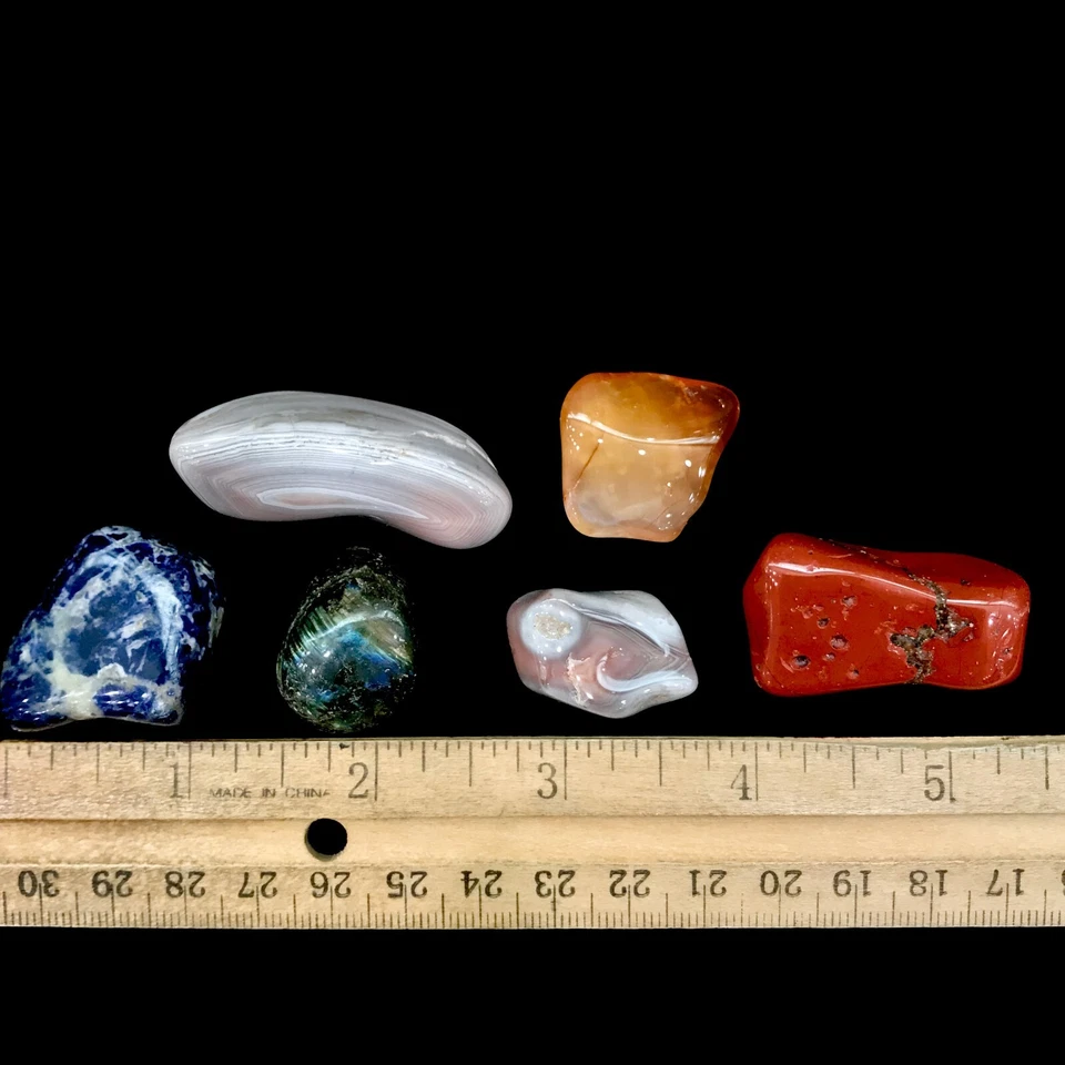 Lote Mixto 3 lb Rocas Pulidas - Piedras Caídas Mezcla de Piedras Preciosas - Curación y Reiki Foto 4 de 4