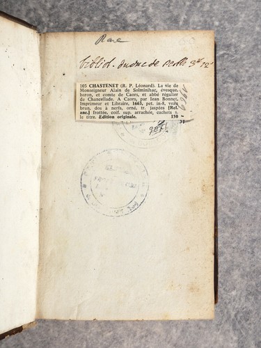 CHASTENET. LA VIE DE MONSEIGNEUR ALAIN DE SOLMINIHAC.1663. EDITION ORIGINALE - Picture 4 of 12