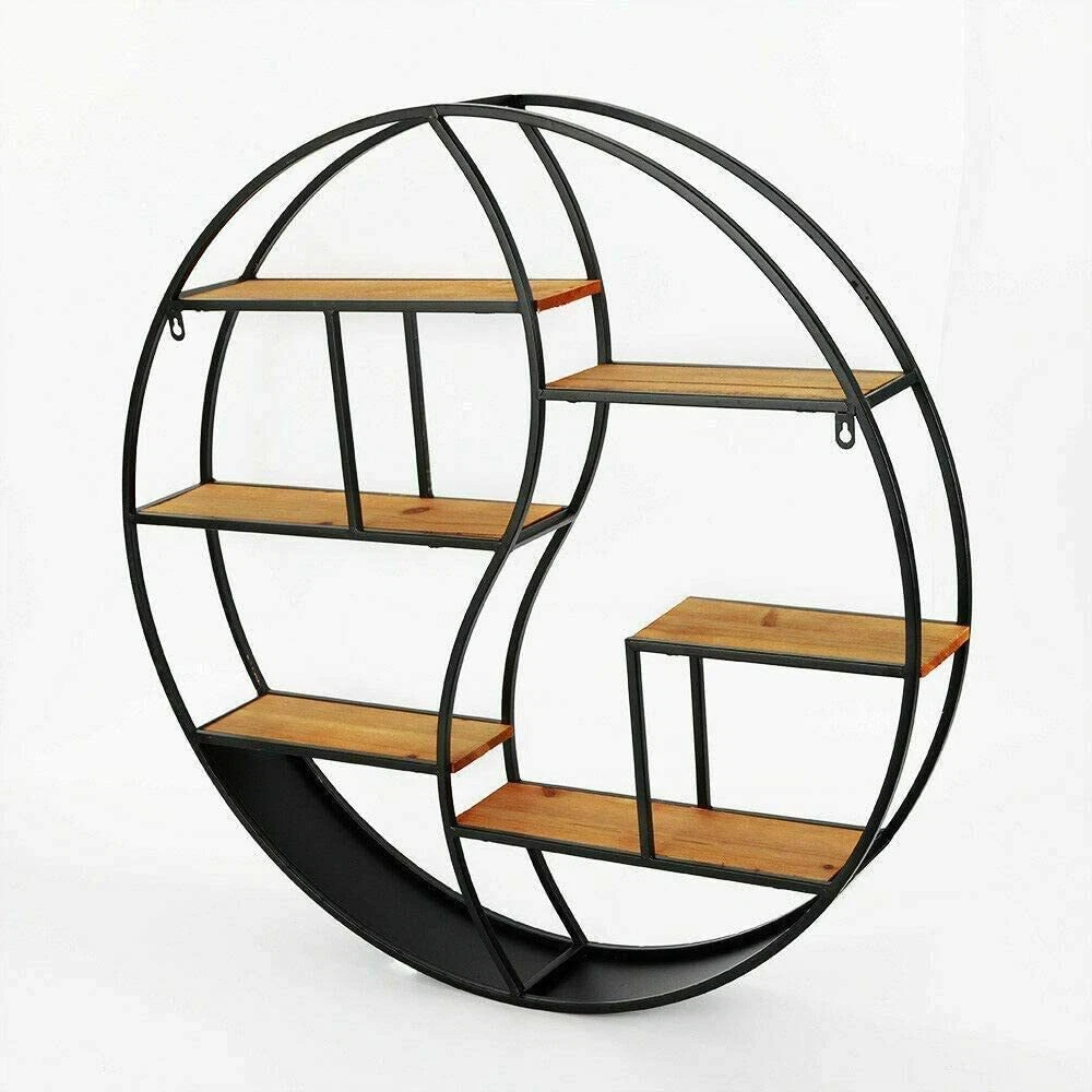 Multi Section Round Black white Metal Wire Shelf Wall Mounted Floating Shelves
Opens in a new window