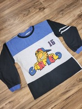 Vintage 1994 Garfield Youth Long Sleeve Night T-Shirt Size 14 Paws Toon Time