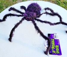 Choice of 30"/20" Poseable Hairy Spiders for Halloween