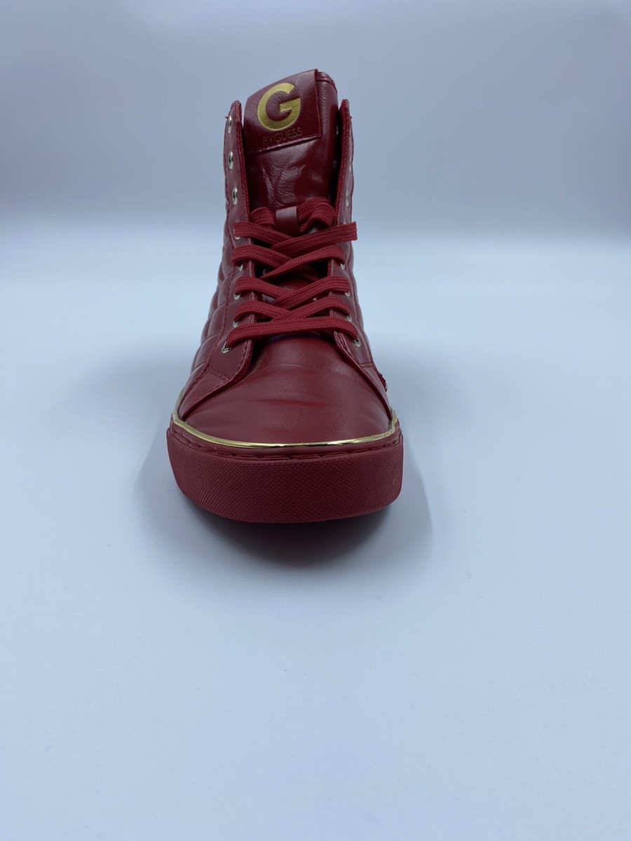 Top Sneakers Guess Red High Tops G By Guess Red Faux Leather