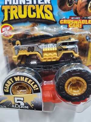 Hot Wheels 5 ALARM FIRE MONSTER TRUCK includes Crushable Car #1/10 Stunt Storm