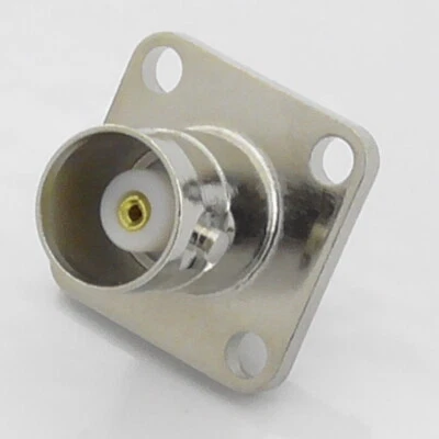 50 Ohm BNC Panel Mount Socket, Square Flange 4 Four Hole Female 50Ω