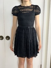 Red Valentino Black Lacy Dress, size S